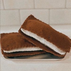 Handmade felt ice cream sandwich